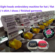 2015 Elucky Industrial embroidery machine for sale with 8 Heads for Cap & Flat embroidery
